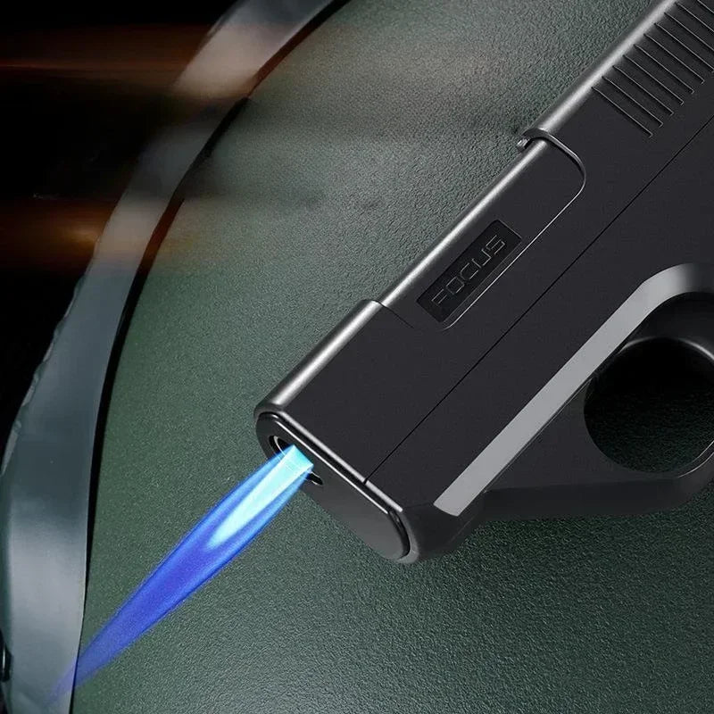 🔥 Premium Torch Lighter with Cigarette Holder & Flashlight | Powerful Windproof Blue Flame, Compact Pocket Design | BUY 1 GET 1 FREE